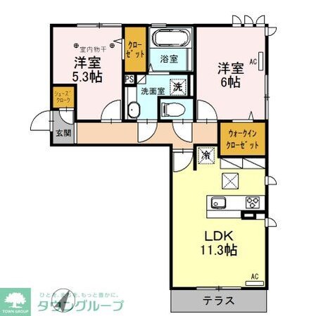 ロイジェントパークスレイクタウン II Kの物件間取画像